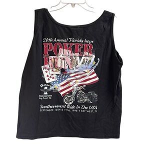 26th Annual Florida Keys Poker Run Vintage 1998 Tank Top Motorcycle Bikerwear